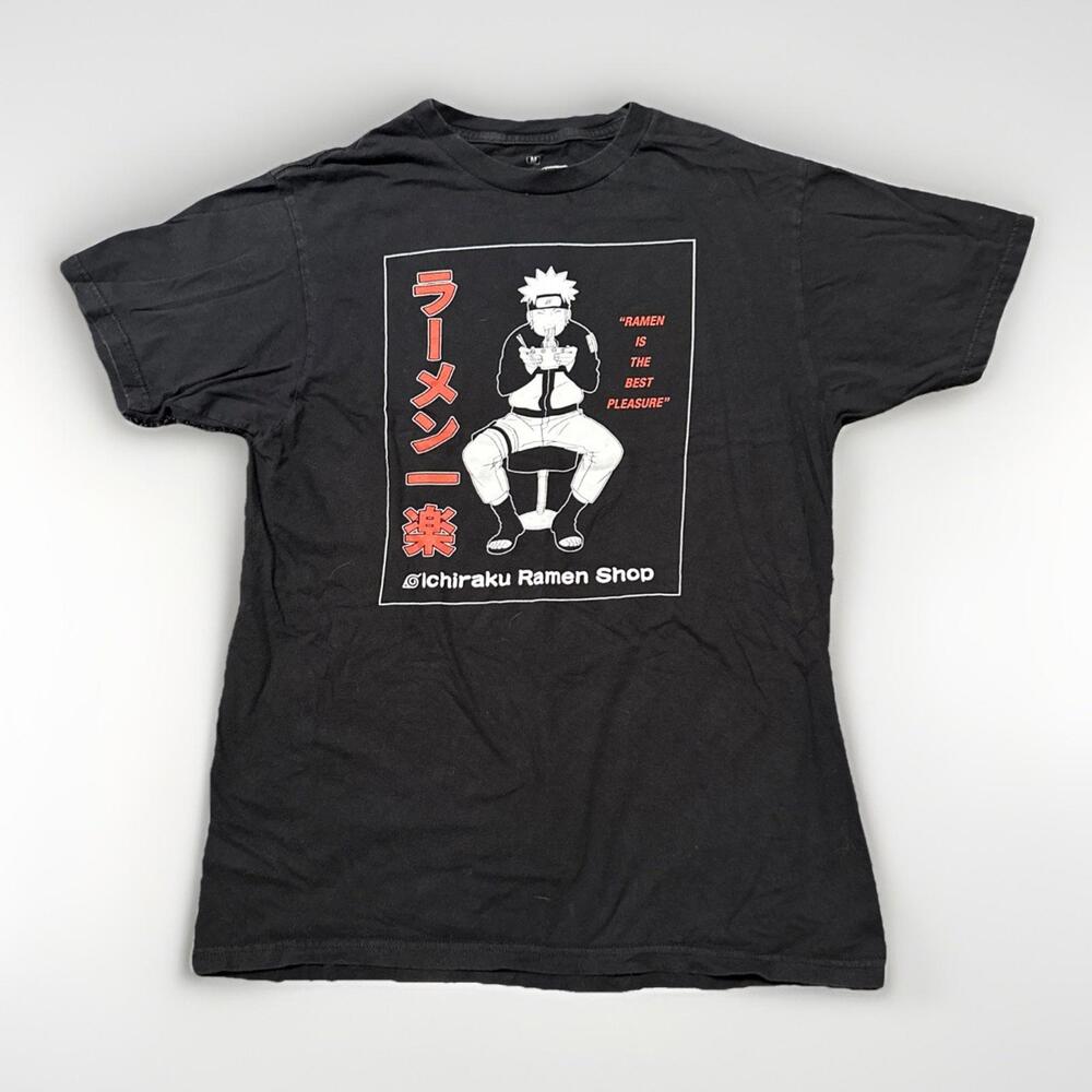 Ripple Junction Mens Naruto Shippuden Ramen Bowl Black Shirt New Medium